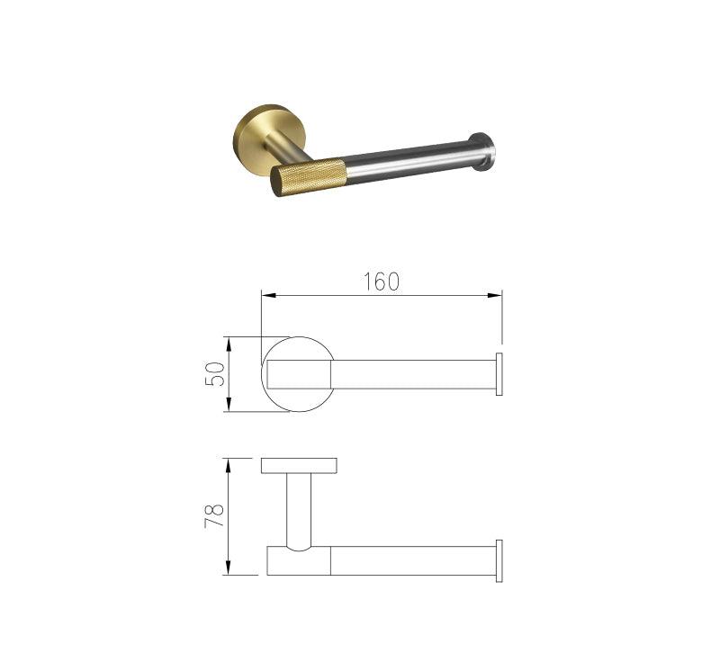 Accessoires de salle de bain nickel brossé et or satiné