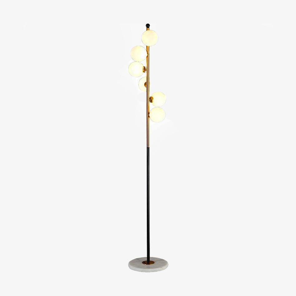 Lampadaire LED doré boule en verre 160cm RADIA