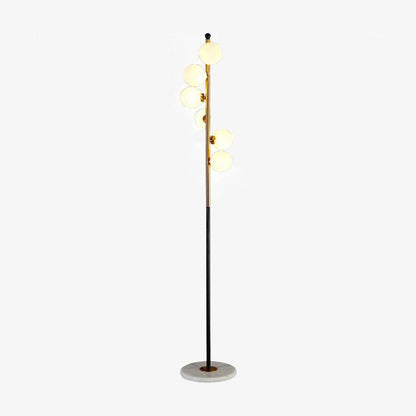 Lampadaire LED doré boule en verre 160cm RADIA