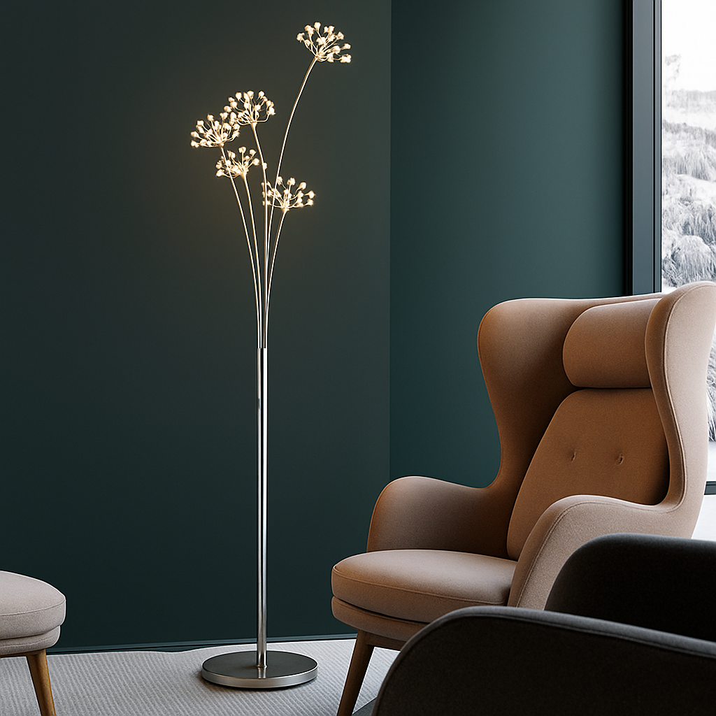 Lampadaire LED design bras en forme de fleurs INCANTO