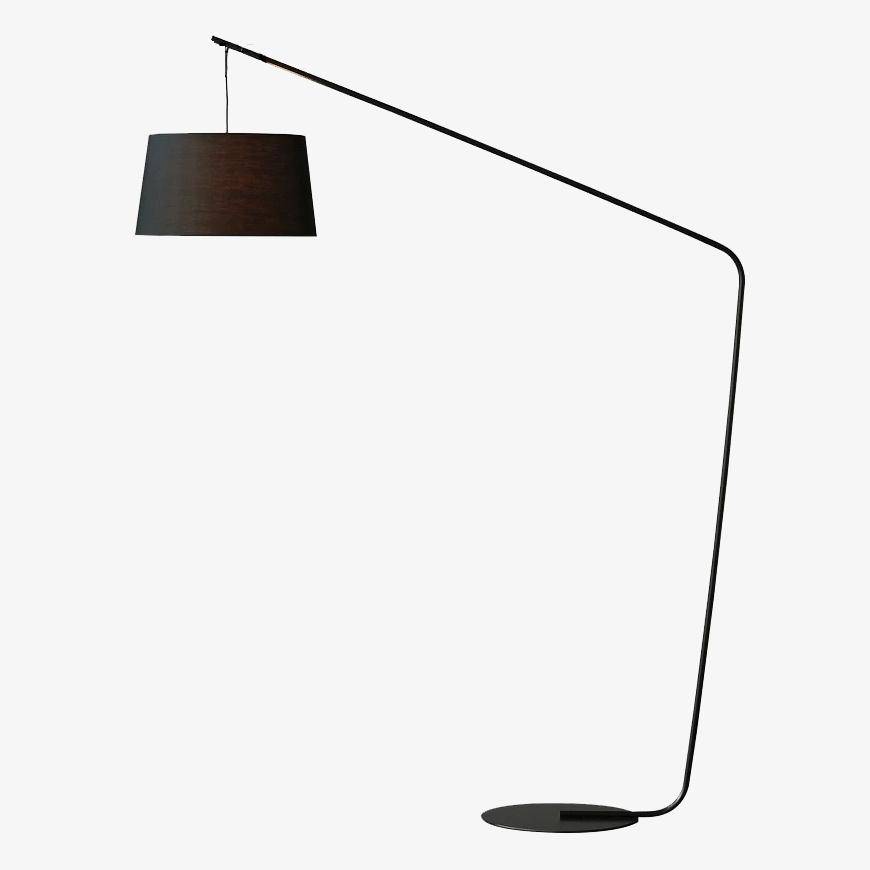 Lampadaire design noir abat-jour tissu ALONE