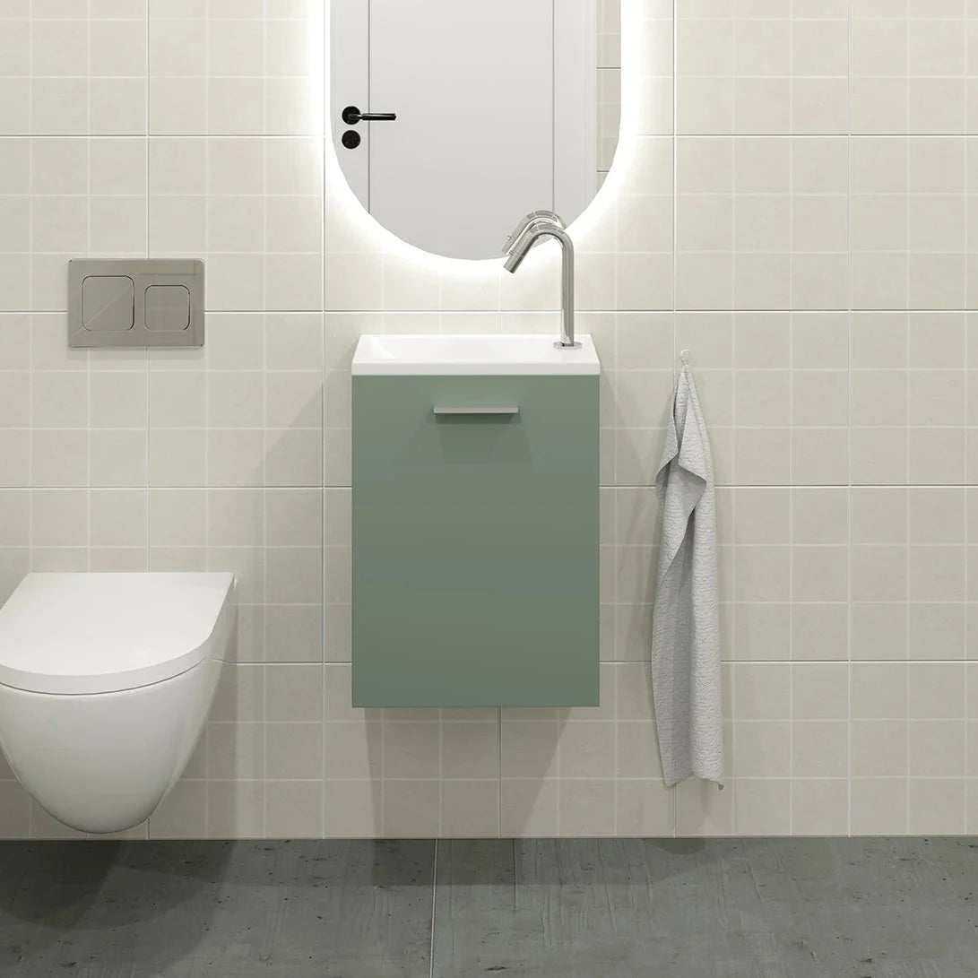 Meuble lave-mains 40cm Amande Mat