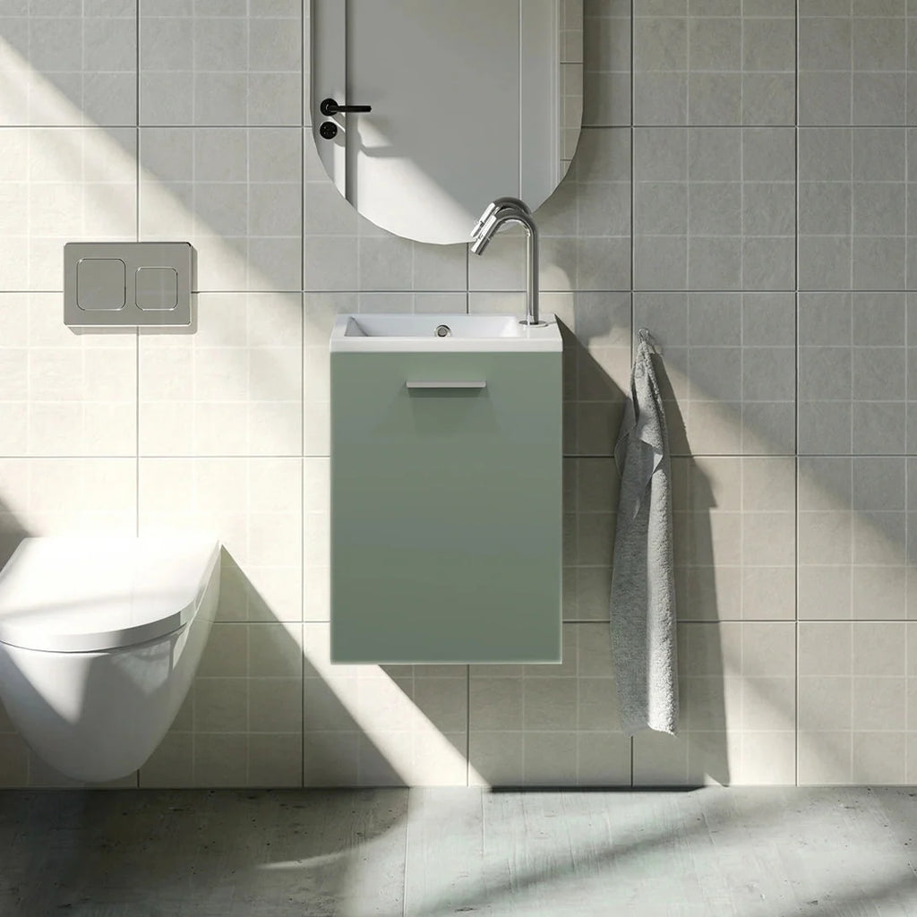 Meuble lave-mains 40cm Amande Mat