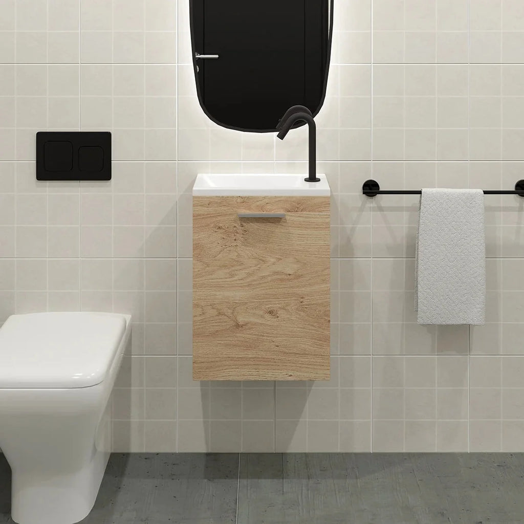 Meuble lave-mains 40cm Chêne Sanremo