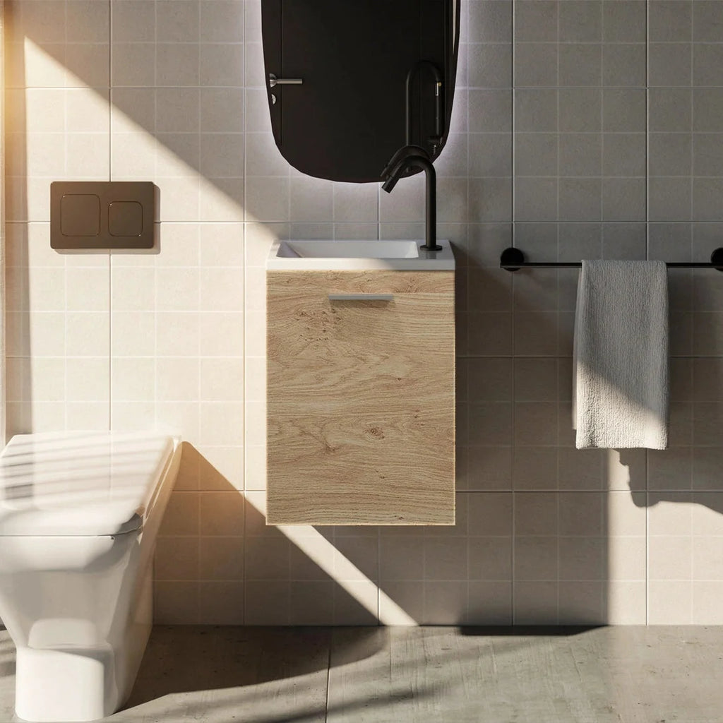 Meuble lave-mains 40cm Chêne Sanremo