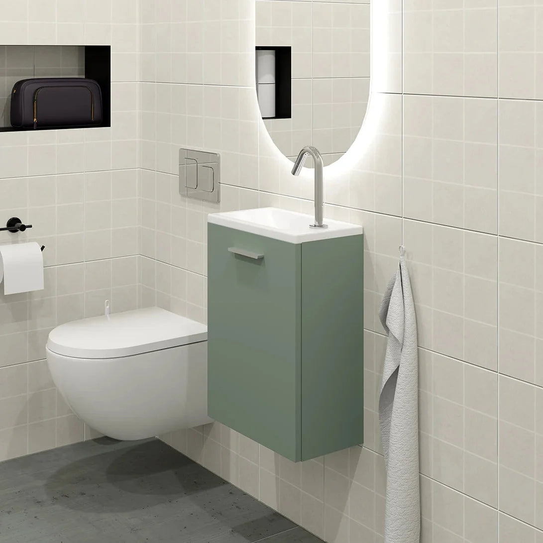 Meuble lave-mains 40cm Amande Mat