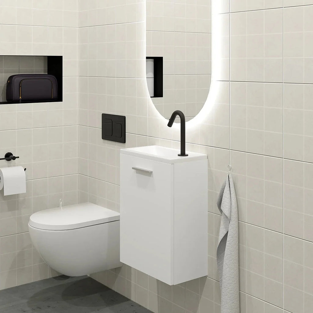 Meuble lave-mains 40cm Blanc Brillant