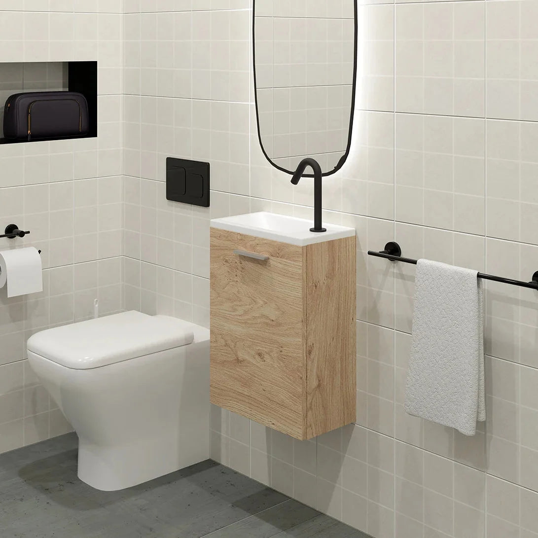 Meuble lave-mains 40cm Chêne Sanremo