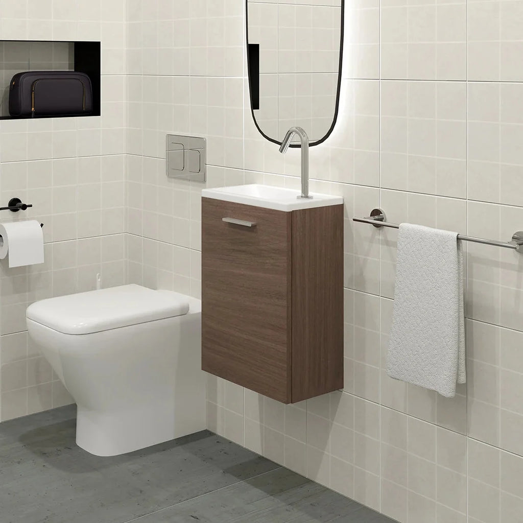 Meuble lave-mains 40cm Noyer Tabac