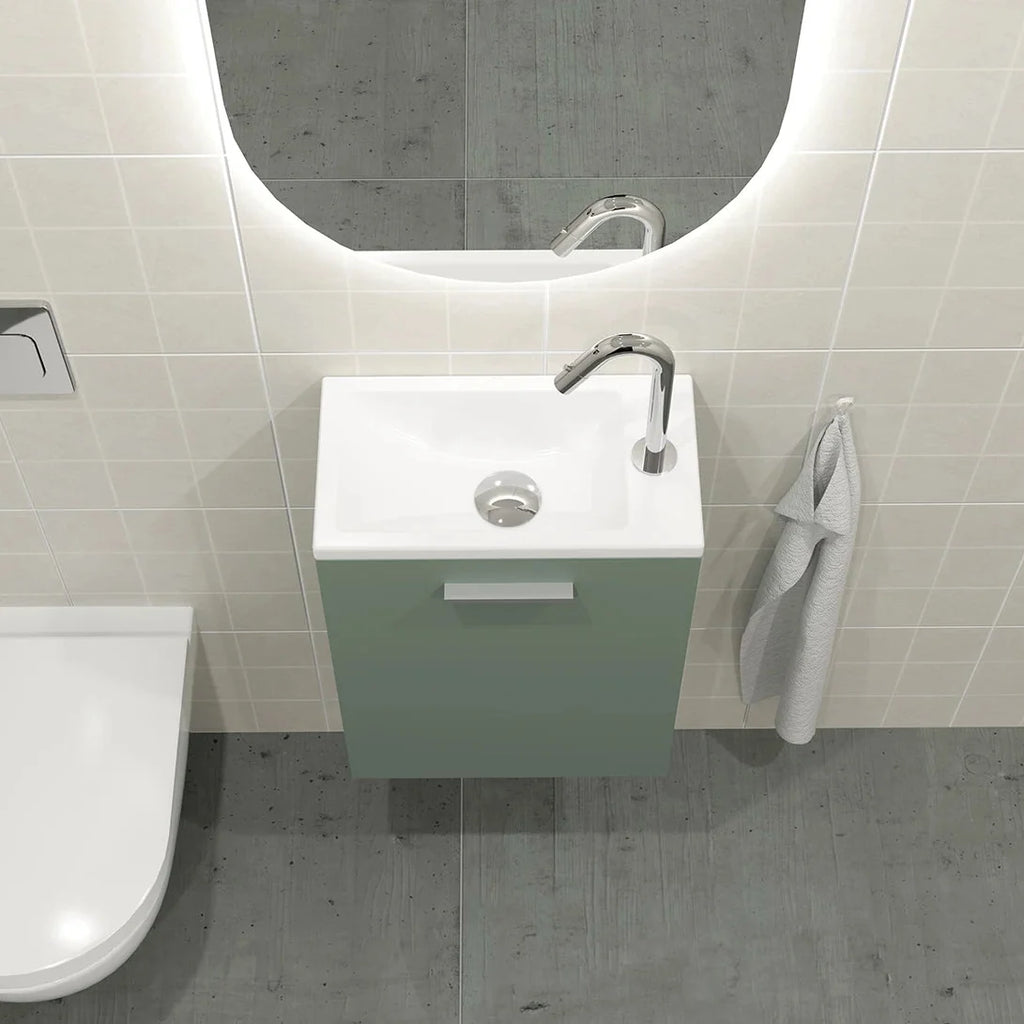 Meuble lave-mains 40cm Amande Mat