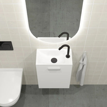Meuble lave-mains 40cm Blanc Brillant