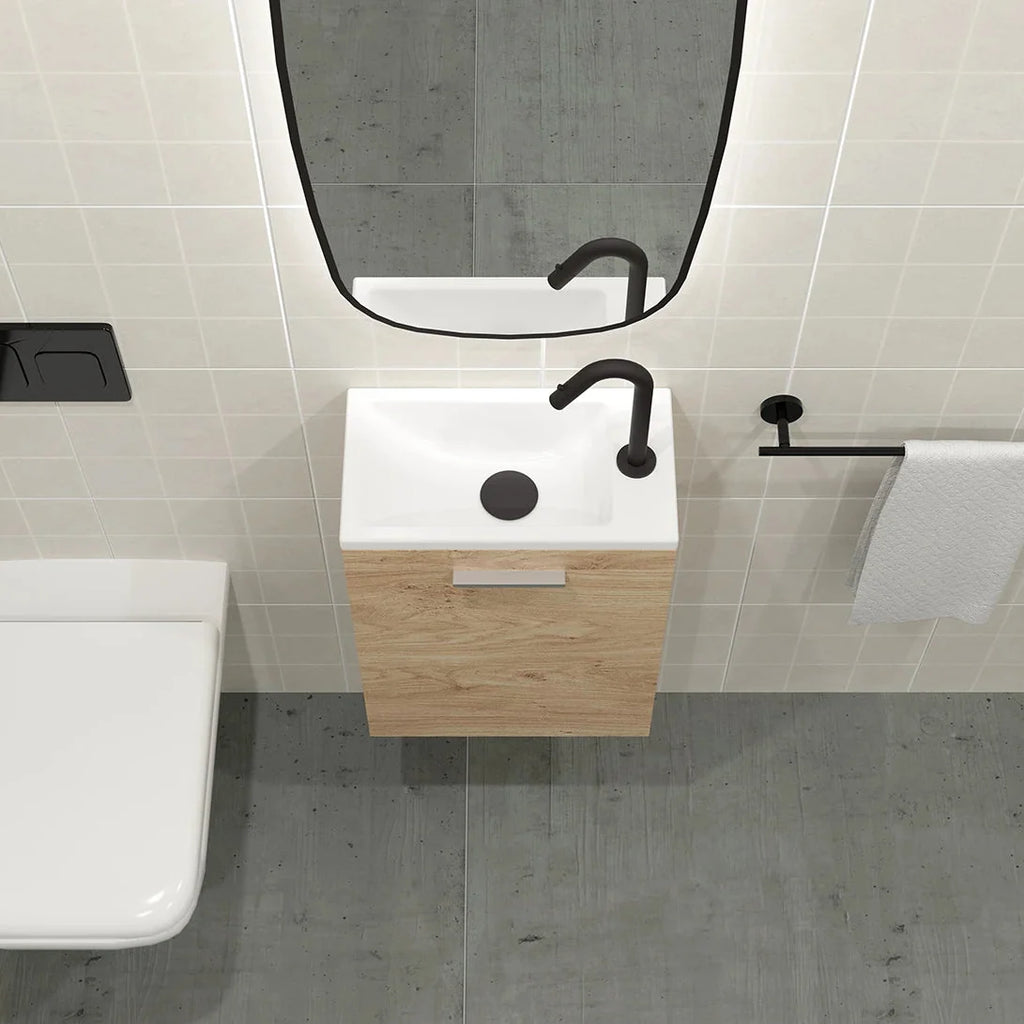 Meuble lave-mains 40cm Chêne Sanremo