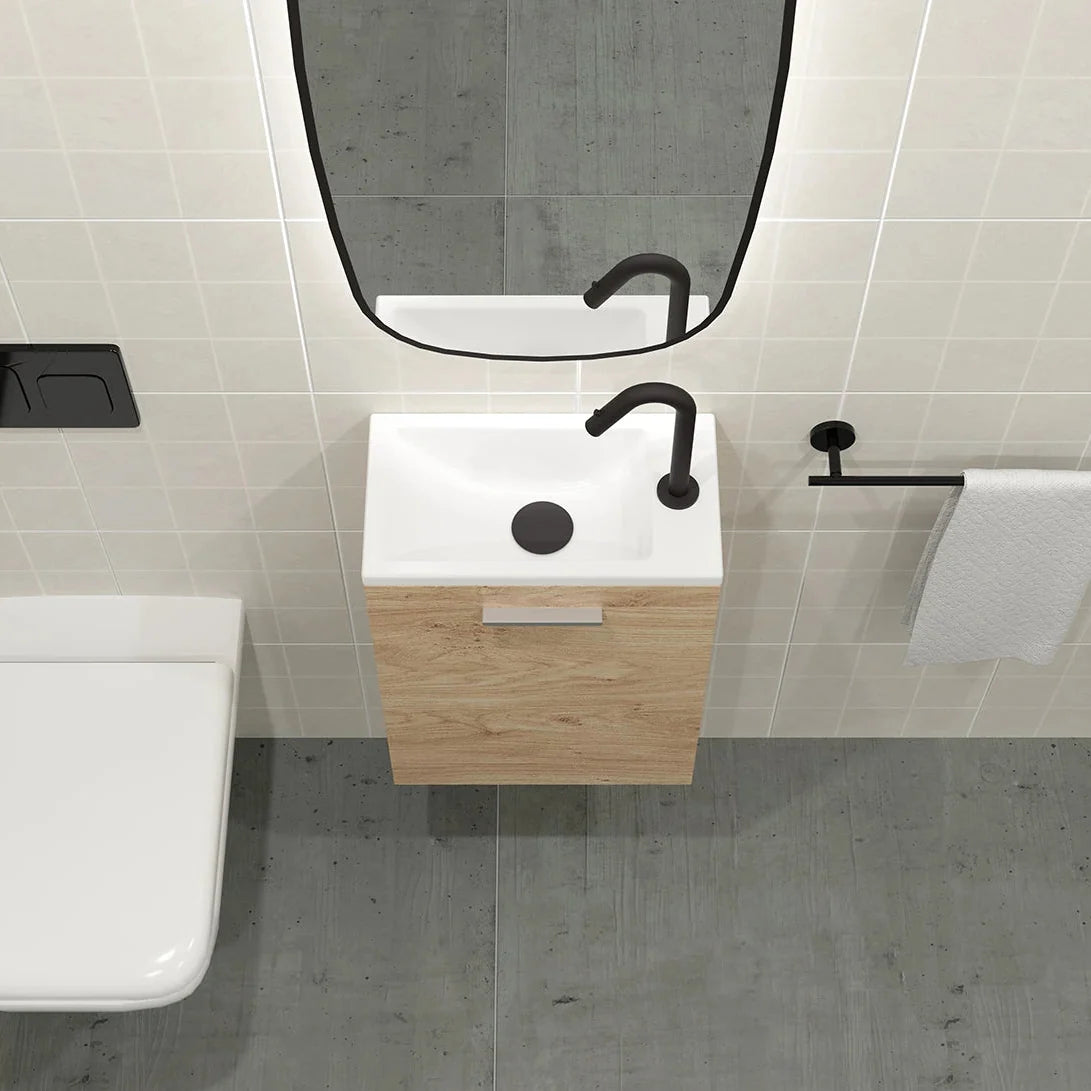 Meuble lave-mains 40cm Chêne Sanremo