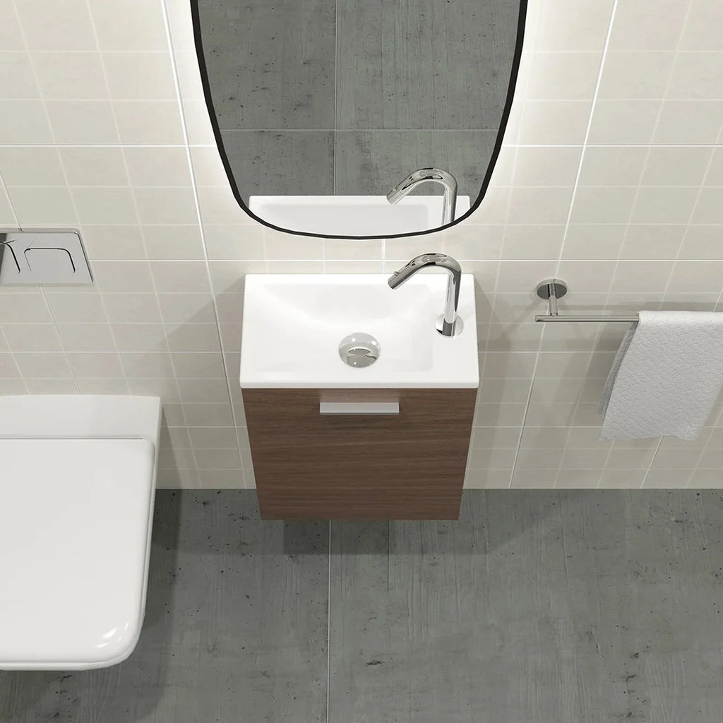 Meuble lave-mains 40cm Noyer Tabac