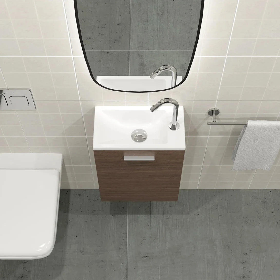 Meuble lave-mains 40cm Noyer Tabac