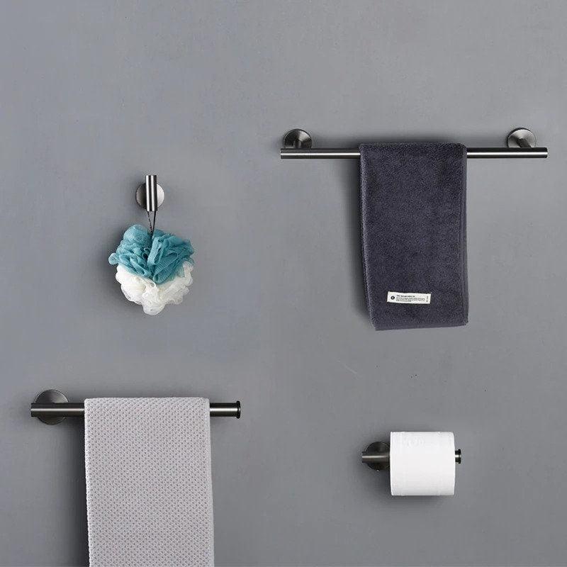 Ensemble d'accessoires de salle de bain gris anthracite