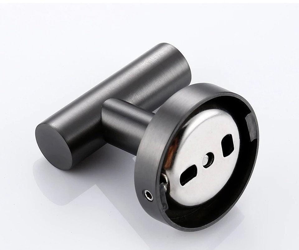 Ensemble d'accessoires de salle de bain gris anthracite