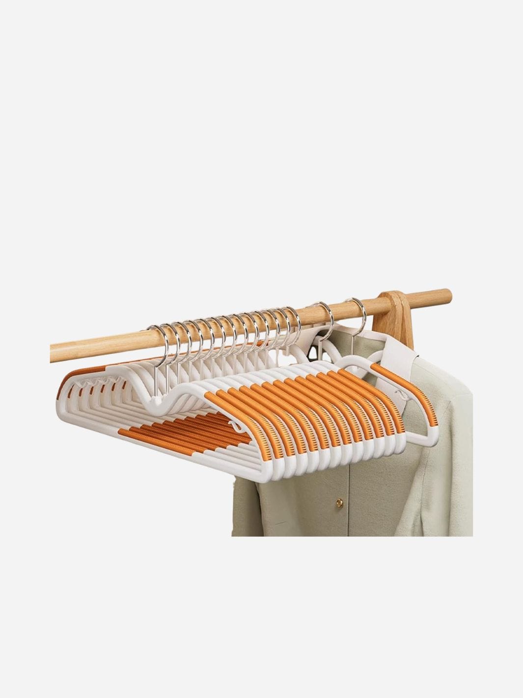 Lot de cintres plastiques antidérapants pivotants – 10 pièces