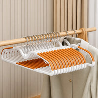 Set of 10 non-slip swivel plastic hangers