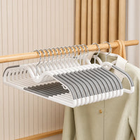 Set of 10 non-slip swivel plastic hangers