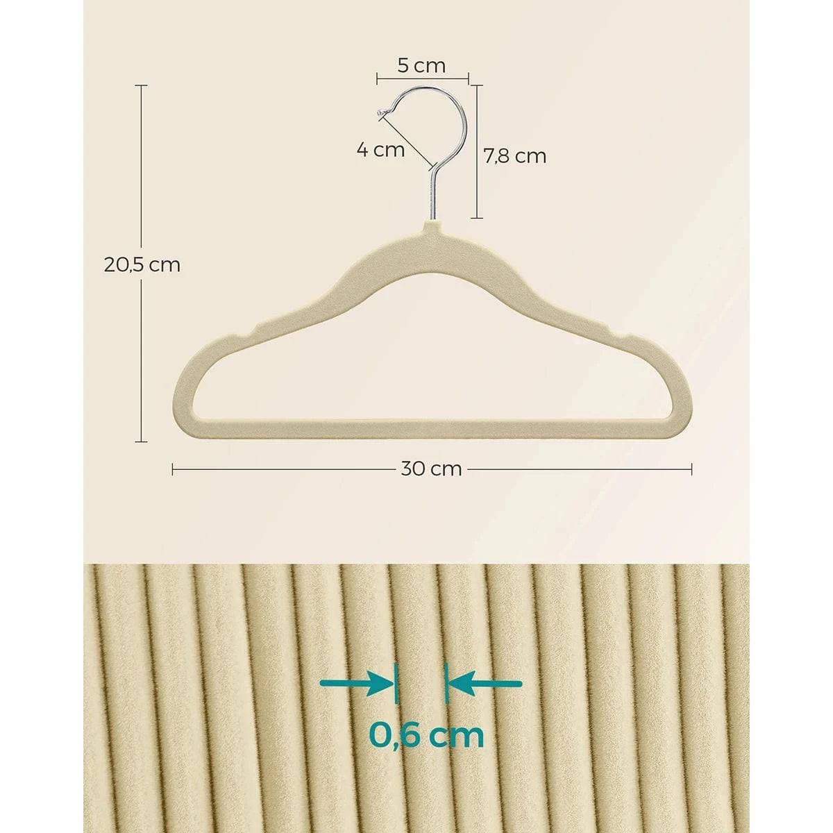 Cintres Enfants en Velours - Gagnez de la Place Facilement - Lot de 50 - Aeraly