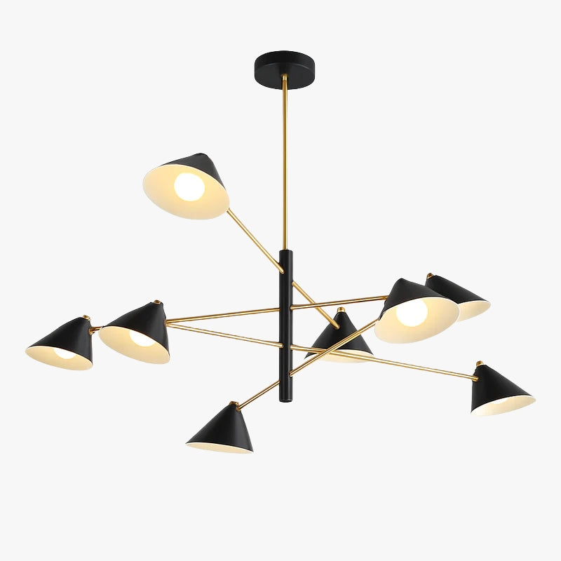 Lustre design LED abat-jours triangles style loft PRISMA