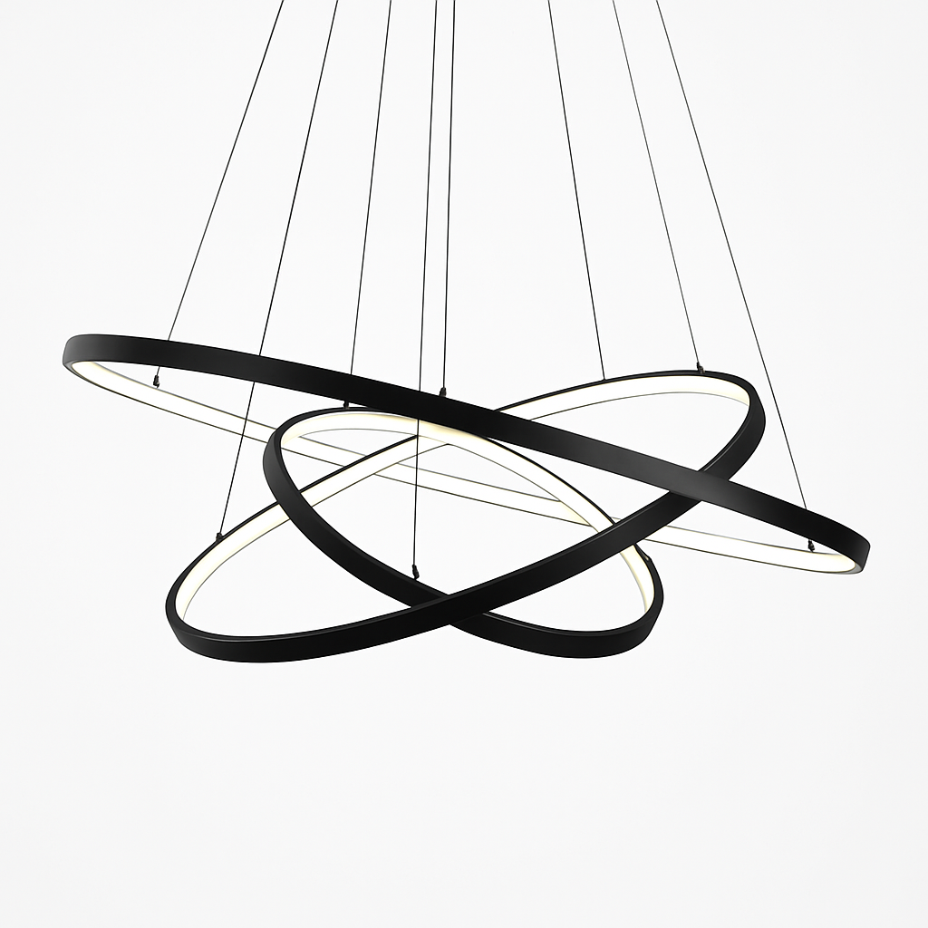 Lustre design anneaux suspendus LED AURELIA