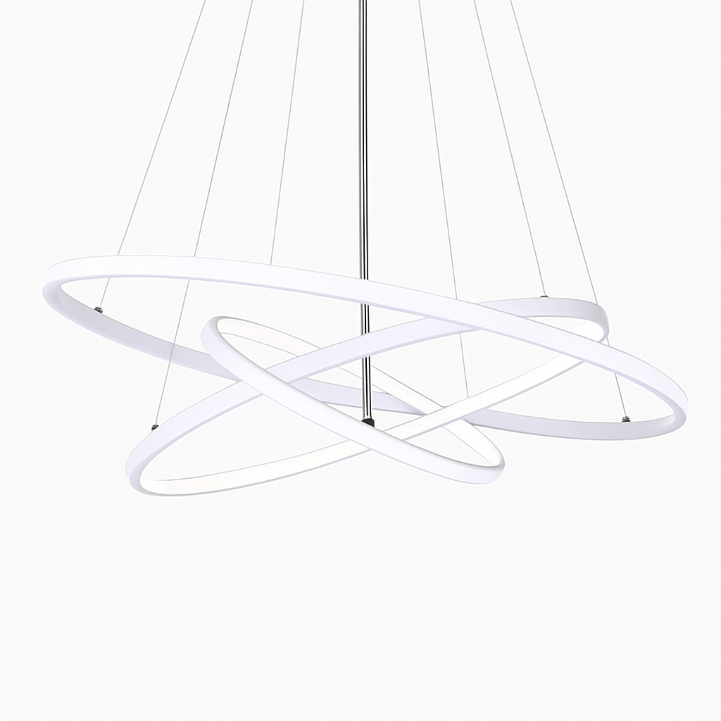Lustre design anneaux suspendus LED AURELIA