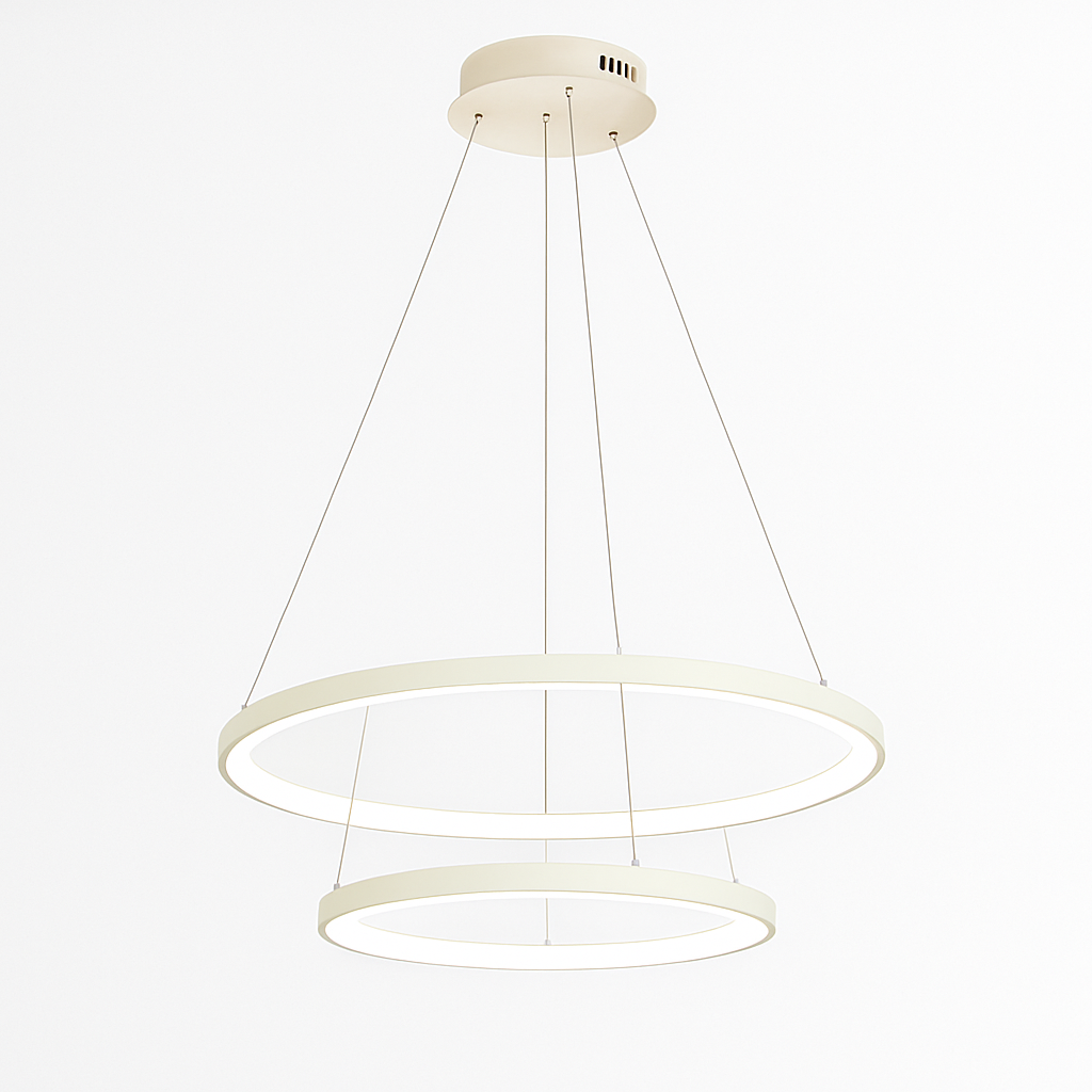 Lustre design anneaux suspendus LED AURELIA