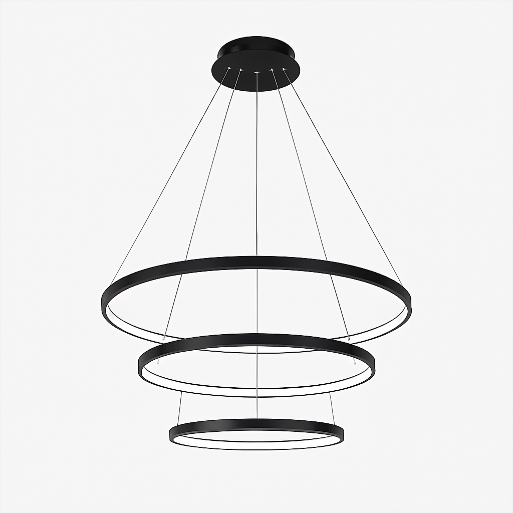 Lustre design anneaux suspendus LED AURELIA