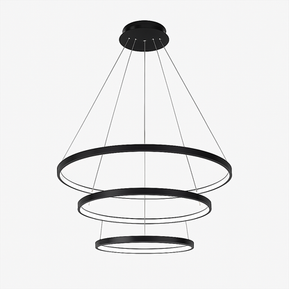 Lustre design anneaux suspendus LED AURELIA