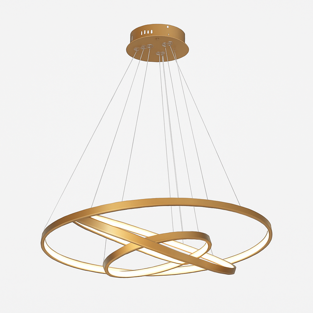 Lustre design anneaux imbriqués LED ANELLO