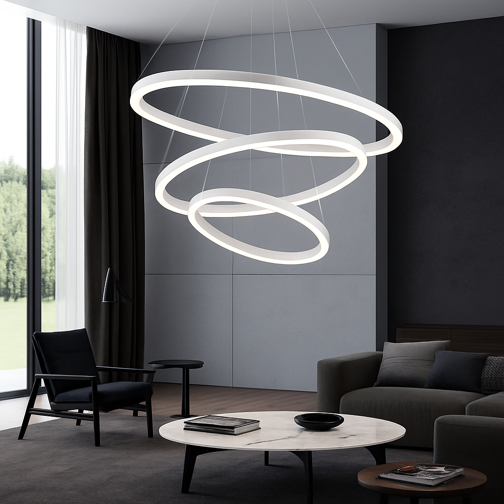 Lustre design cercles entrelacés NEXUS