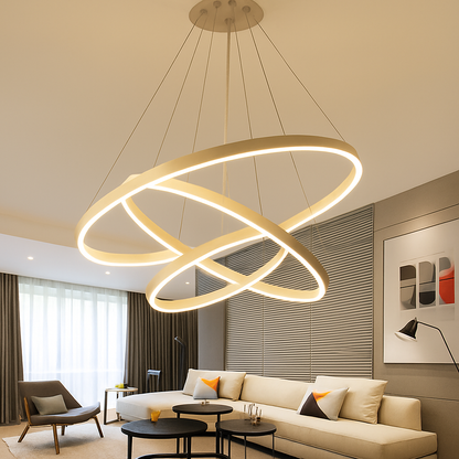 Lustre design cercles entrelacés NEXUS