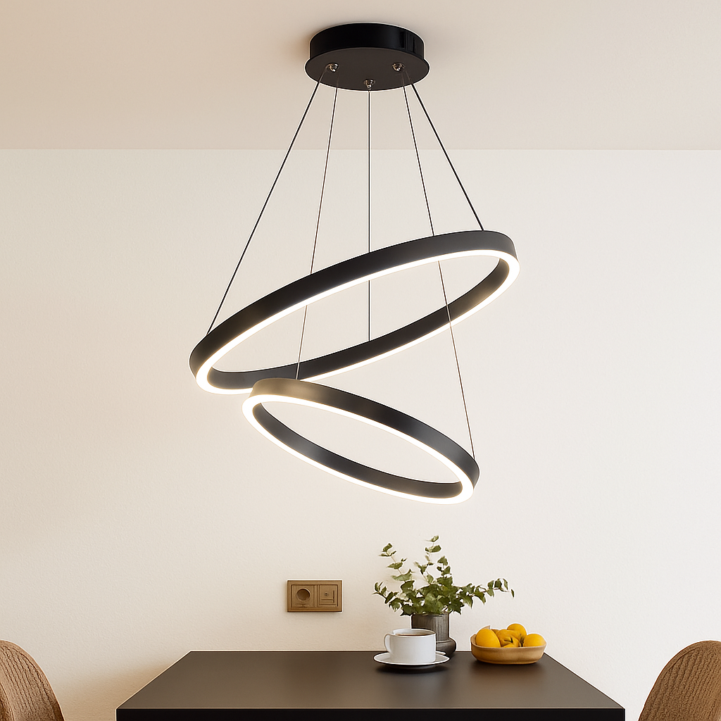 Lustre design cercles entrelacés NEXUS