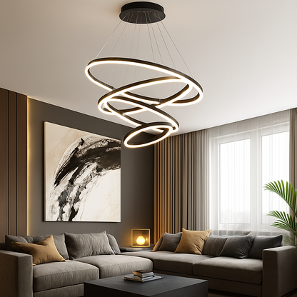 Lustre design cercles entrelacés NEXUS