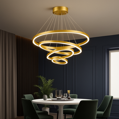 Lustre design cercles entrelacés NEXUS