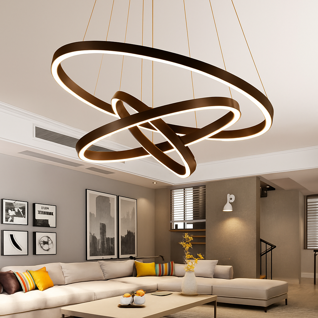 Lustre design cercles entrelacés NEXUS