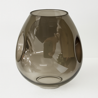 Lustre design LED branches métal bulles verre GEMMA