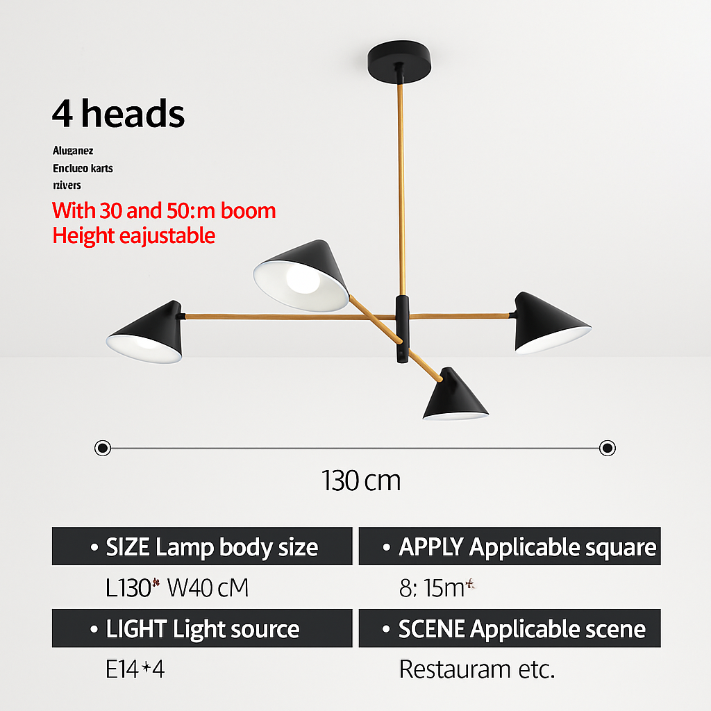 Lustre design LED abat-jours triangles style loft PRISMA