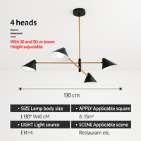 Lustre design LED abat-jours triangles style loft PRISMA