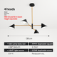 Lustre design LED abat-jours triangles style loft PRISMA