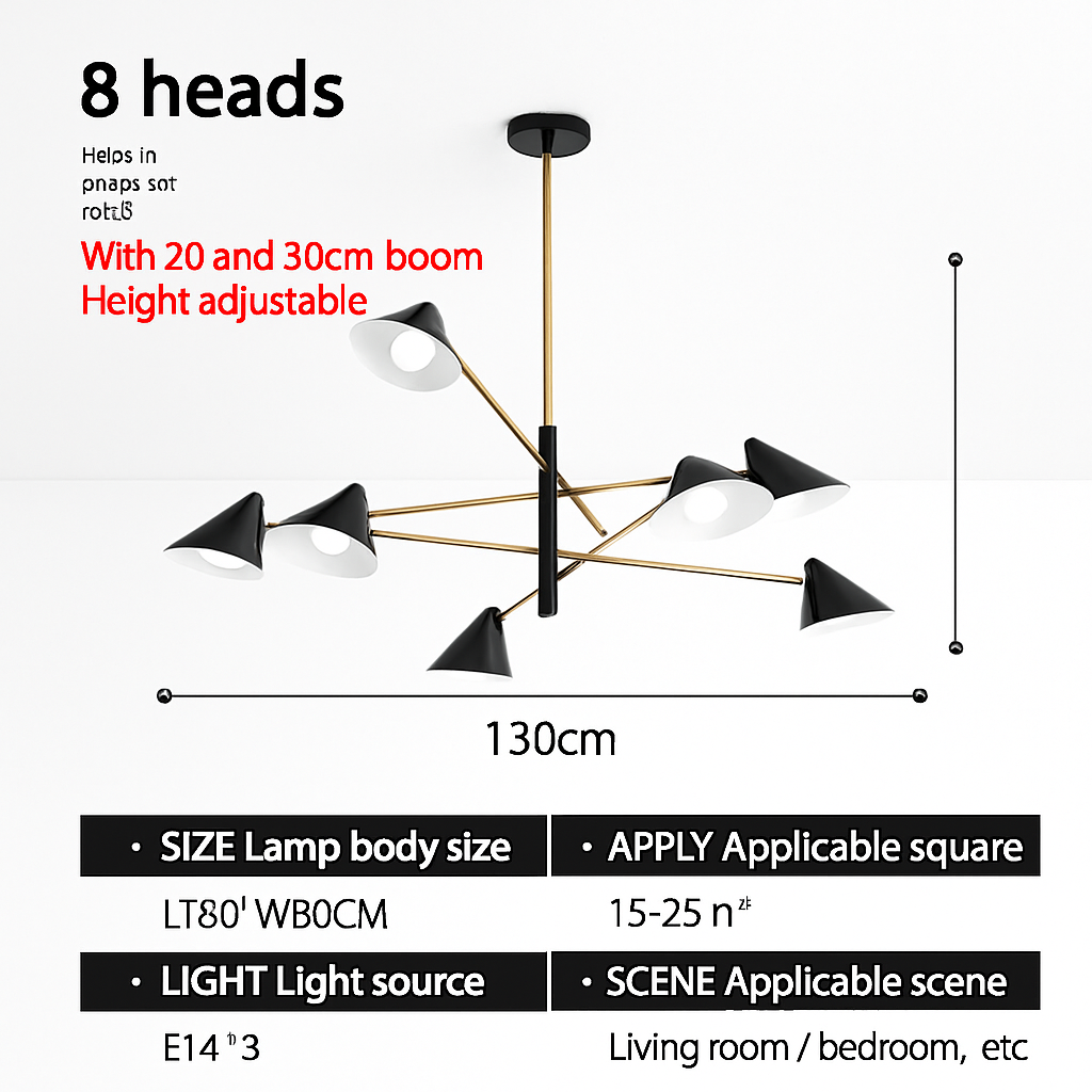 Lustre design LED abat-jours triangles style loft PRISMA