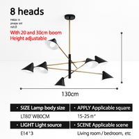 Lustre design LED abat-jours triangles style loft PRISMA