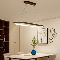 Lustre LED design suspendu arrondi aluminium LUNARE