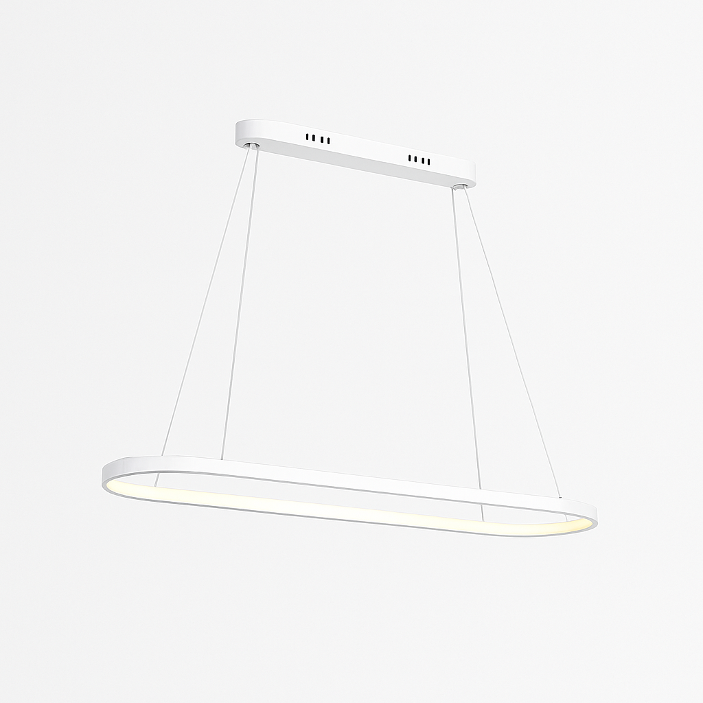 Lustre LED design suspendu arrondi aluminium LUNARE