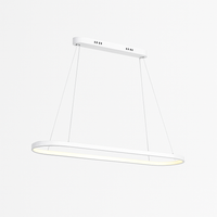 Lustre LED design suspendu arrondi aluminium LUNARE