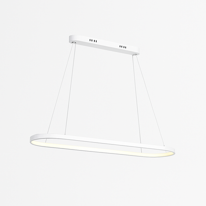 Lustre LED design suspendu arrondi aluminium LUNARE