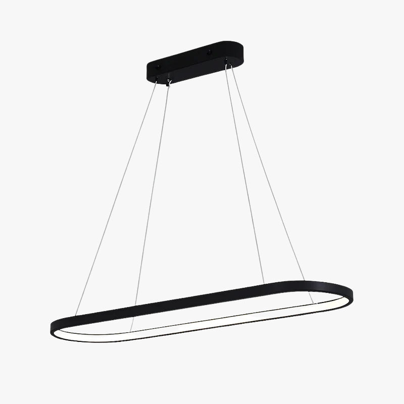 Lustre LED design suspendu arrondi aluminium LUNARE