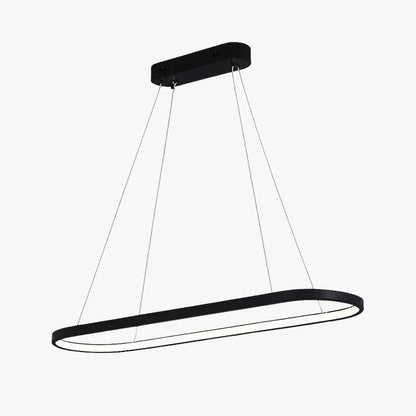 Lustre LED design suspendu arrondi aluminium LUNARE
